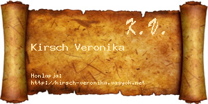 Kirsch Veronika névjegykártya